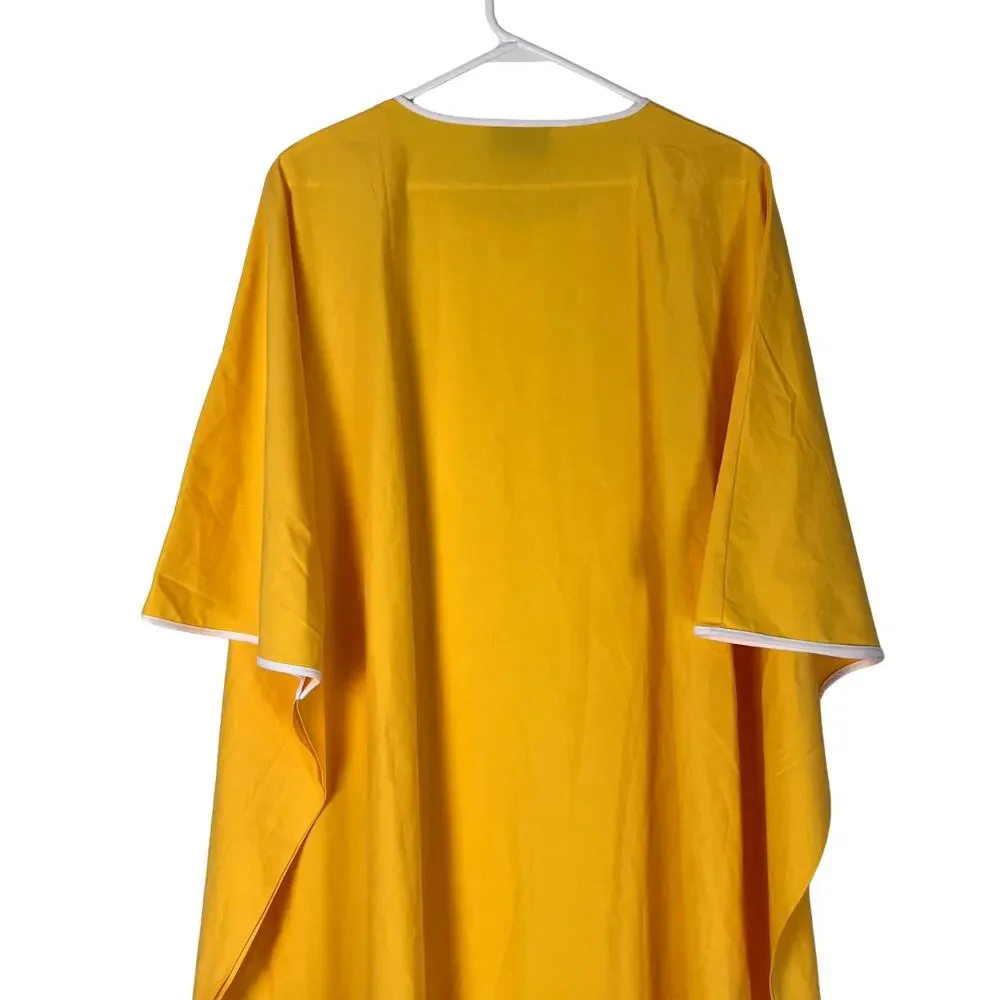 Tuckernuck Summers in St. Tropez Celeste Caftan Yellow White ML Resort Old Money - Picture 6 of 7